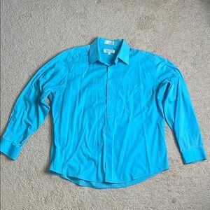 Marquise Blue Dress Shirt Elegant Long Sleeve